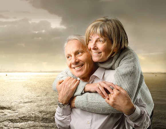 Happy couple considering stairlift rentals in Roanoke, VA