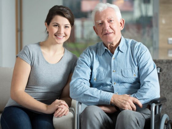Catheter Supplies with an elderly man and his nurse in Danville